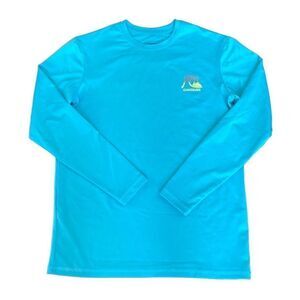 NWOT Boys Quiksilver Heritage Heather Long Sleeve UPF 50 Surf T-Shirt Si…